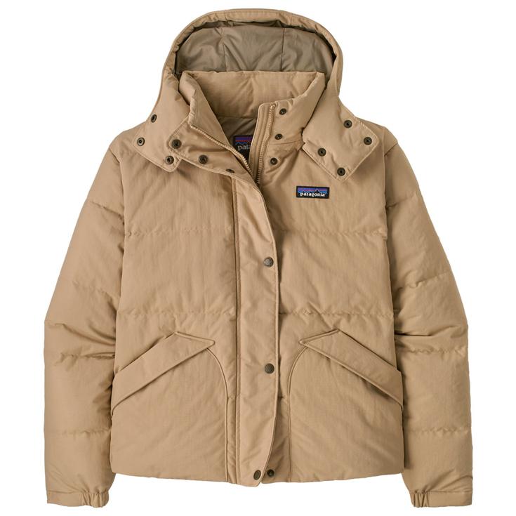 Patagonia Doudoune W's Downdrift Jacket Oar Tan Seabird Grey Présentation