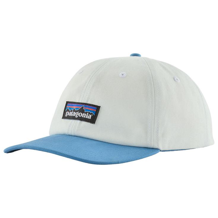 Patagonia Casquettes P-6 Label Trad Cap Birch White Shore Blue Présentation