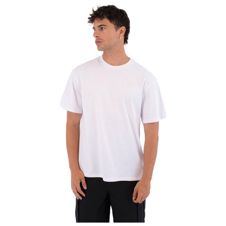 Hurley Tee-shirt Bubble Back Print Short Sleeve White Présentation
