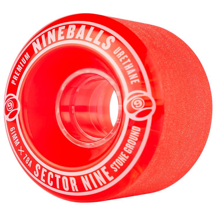 Sector 9 Roues longboard skate 61Mm 78A Centerset Nineballs Red Présentation