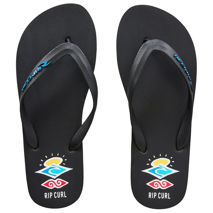 Rip Curl Tongs Icons Of Surf Bloom Open Black / Blue Présentation