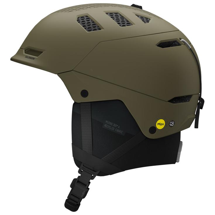 Salomon Casque Husk Prime Mips Olive Night Présentation