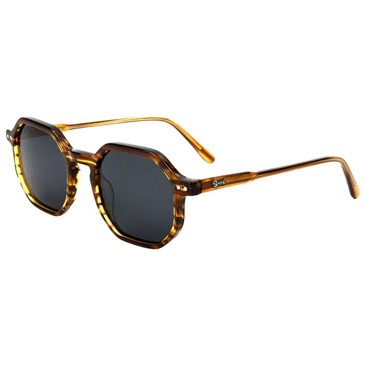 Binocle Eyewear Lunettes de soleil Bogota Shiny Tortoise Wood Grey Polarized Présentation