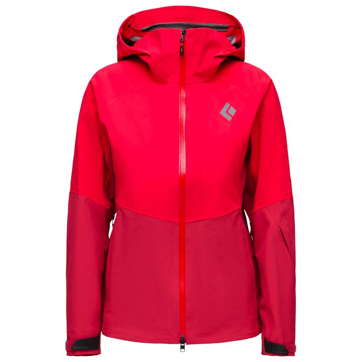 Black Diamond Blouson Ski W Recon Stretch Shell Coral Red Mineral Red Présentation