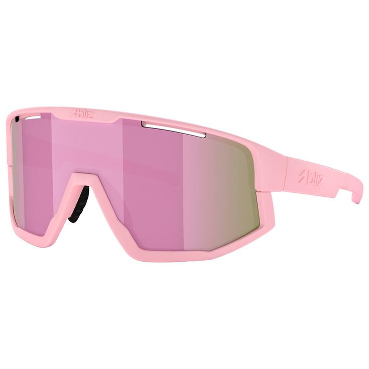 Bliz Lunettes de soleil Fusion Matte Powder Pink Brown Rose Multi Présentation