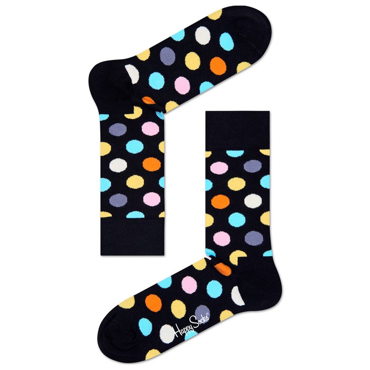 Happy Socks Chaussettes Big Dot Noir Présentation