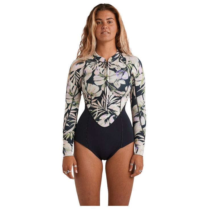 Billabong Shorty Salty Dayz Natural LS Spring Black Floral Présentation