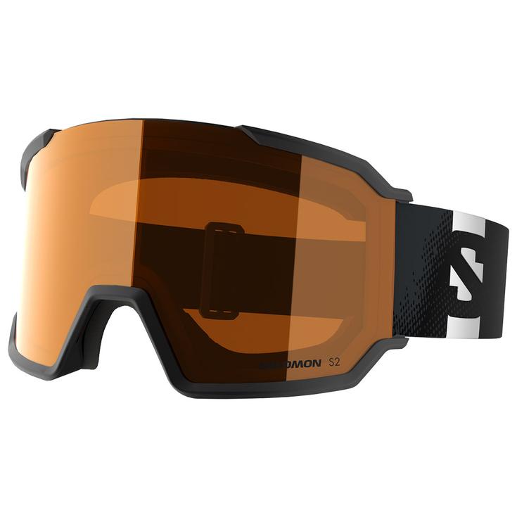 Salomon Masque de Ski S/View 3 Access Black Flash Tonic Orange Présentation