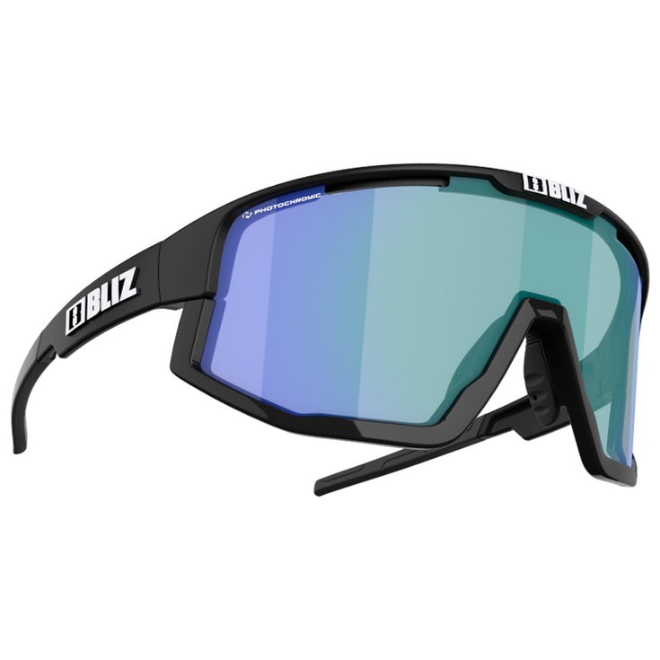 Bliz Lunettes de soleil Vision Matt Black Shiny Black Optics Photochromic Brown Blue Mirror Présentation