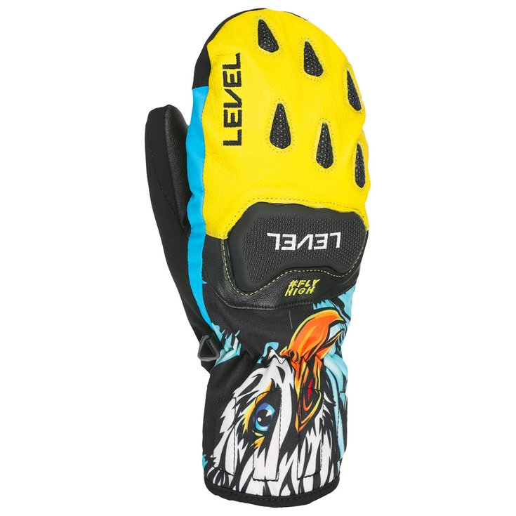 Level Moufles Race Replica Mitt Yellow Blue Présentation