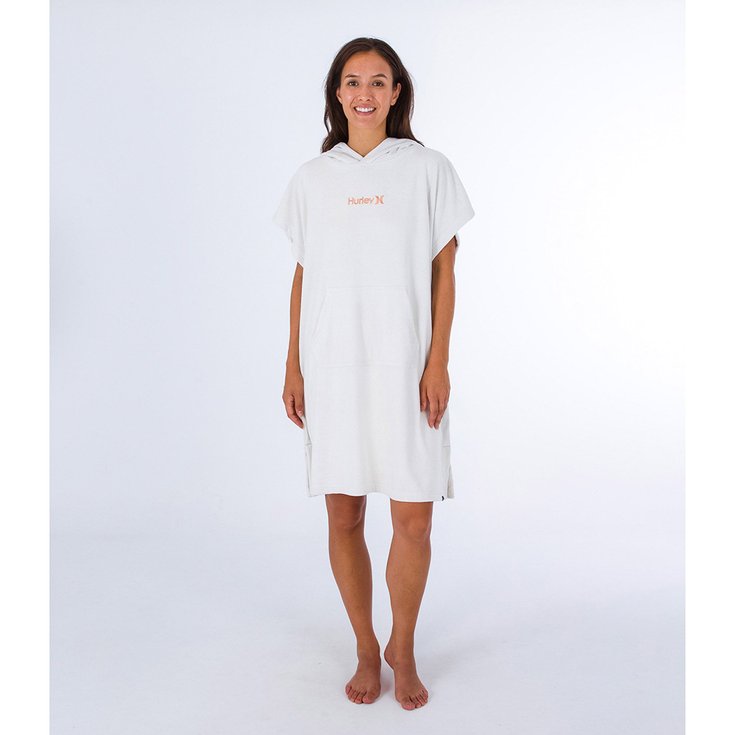 Hurley OAO Asciugamano Poncho Con Cappuccio In Velluto 100% Poliestere, Con Tasca