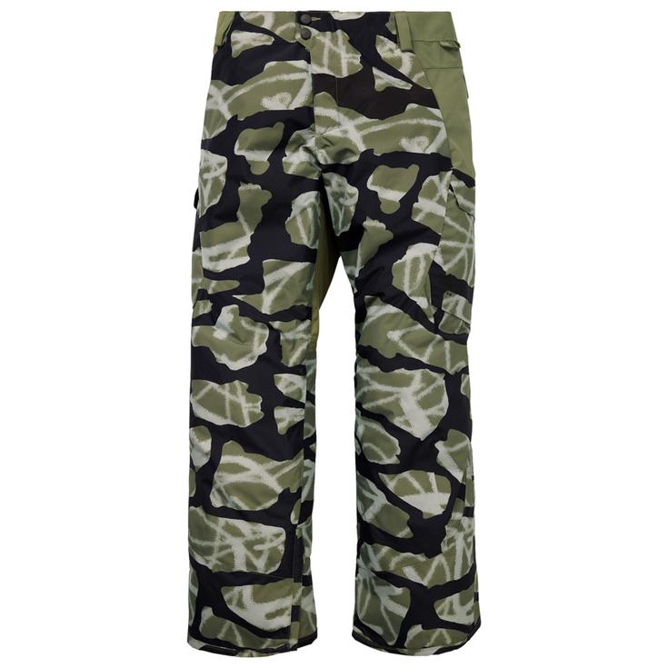 Burton Pantalon Ski Reserve 2L Insulated Pants Graffiti Camo Forest Moss Présentation