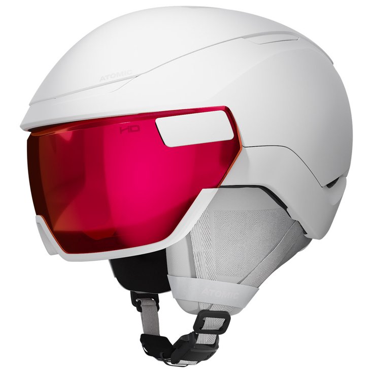 Atomic Casque visière Revent Gt Amid Visor Hd White Leather Red Présentation