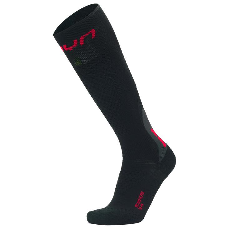 Uyn Chaussettes de ski Man Ski One Alpine Merino Sock Black Red Présentation