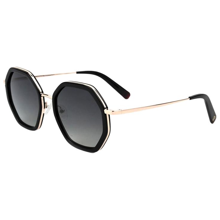 Binocle Eyewear Lunettes de soleil Angela Shiny Gold Black Gradient Grey Polarized Présentation