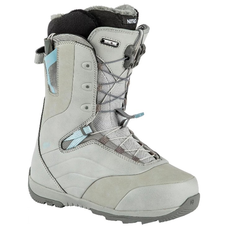 Nitro Boots Boots de snowboard Femme Nitro Crown TLS 2022 - Grey Profil