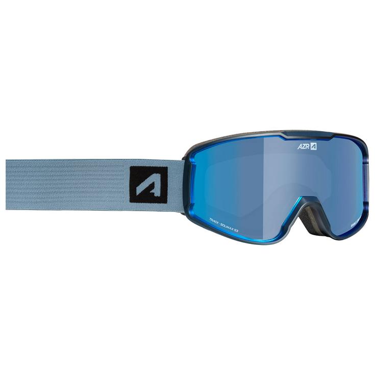 AZR Masque de Ski Track Noir Mat Multicouche Bleu Présentation
