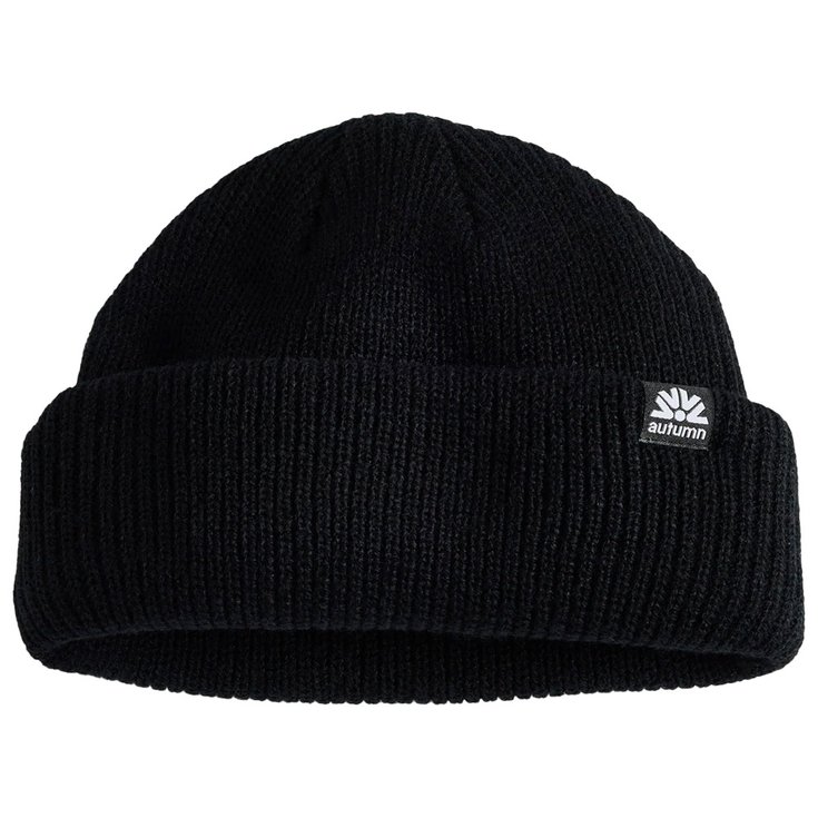 Autumn Bonnet Double Roll Beanie Black Présentation