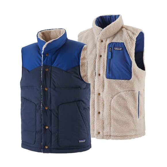 Patagonia Blouson Street Homme Sans Manches Men's Reversible Bivy Down Détail 10