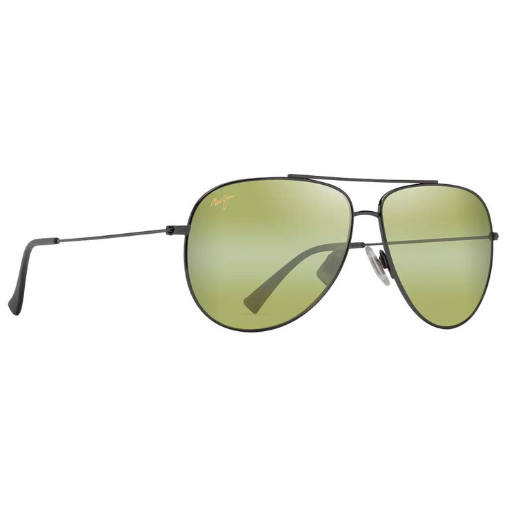 Maui Jim Lunettes de soleil Hauoli XL Ruthénium Foncé Brillant Maui HT MauiPure Présentation