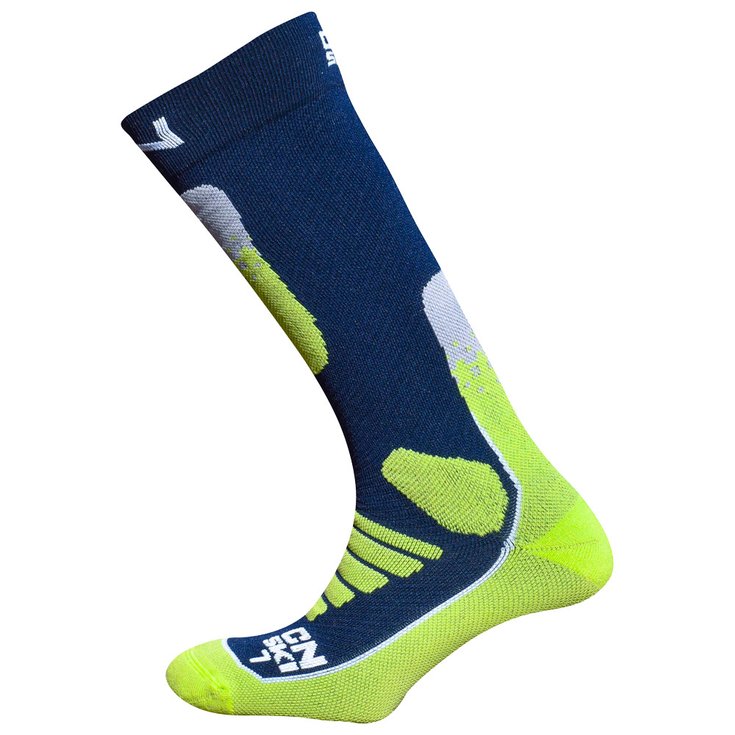 Curlynak Chaussettes Ski Explore Gris Vert Fluo Présentation