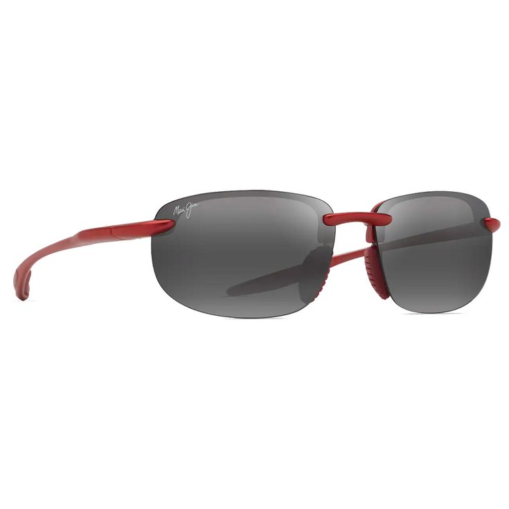 Maui Jim Lunettes de soleil Hookipa Ultra Asian Fit Metal Matte Red Neutral Grey MauiUltra Présentation