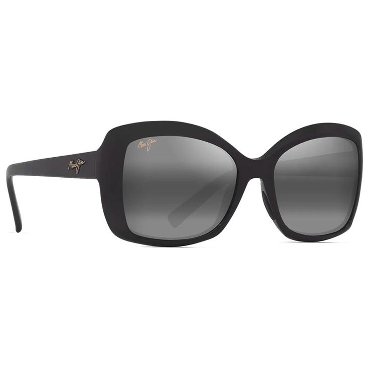 Maui Jim Lunettes de soleil Orchid Shiny Black Neutral Grey Minéral Superthin Présentation