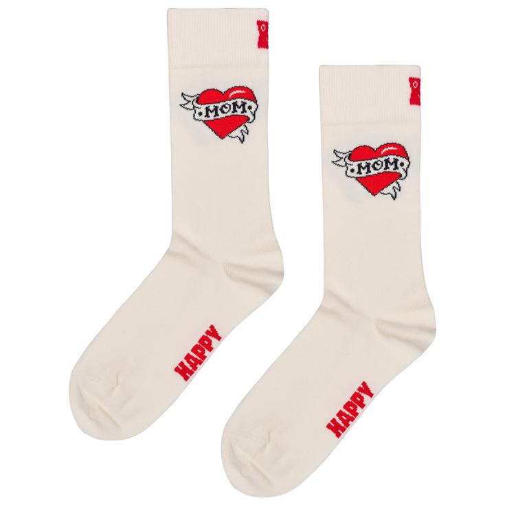 Happy Socks Chaussettes Crew Socks Mother's Day White Présentation
