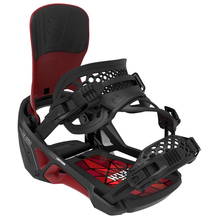 Bent Metal Fix Snowboard Lightning Supermatic Black Black Red Présentation