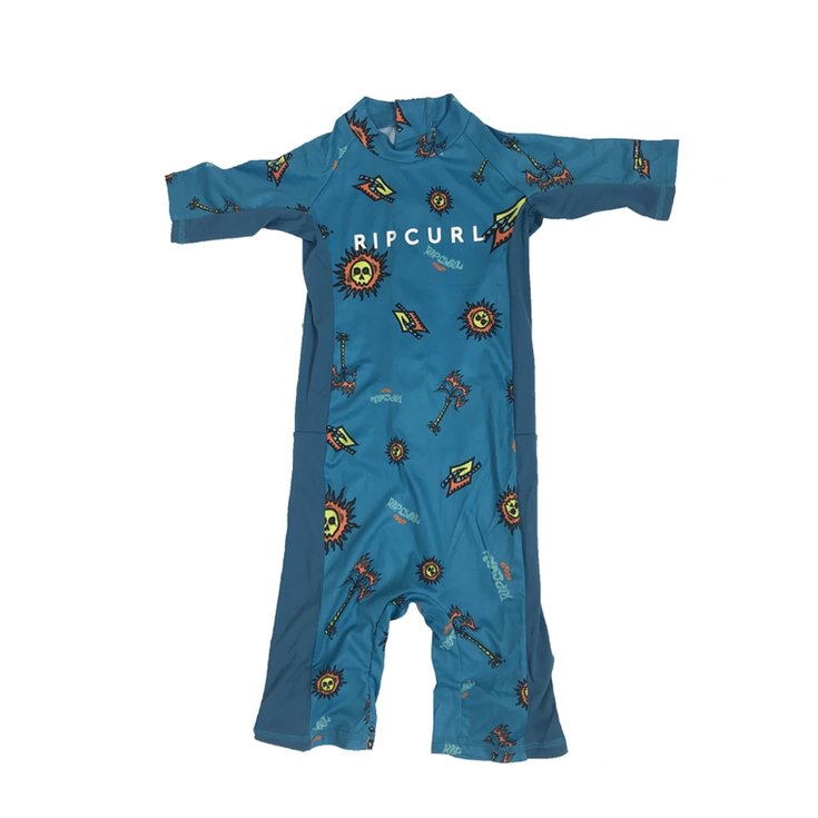 Rip Curl Top Manches Courtes Combinaison Lycra Enfant S/SL BZ - Blue Dos