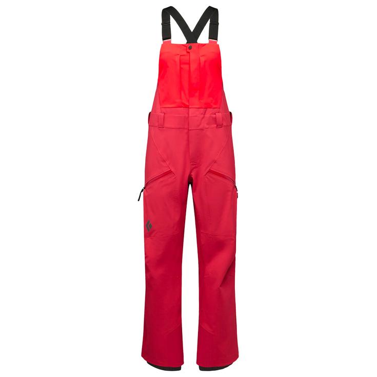 Black Diamond Pantalon Ski W Recon Stretch Bibs Coral Red Mineral Red Présentation