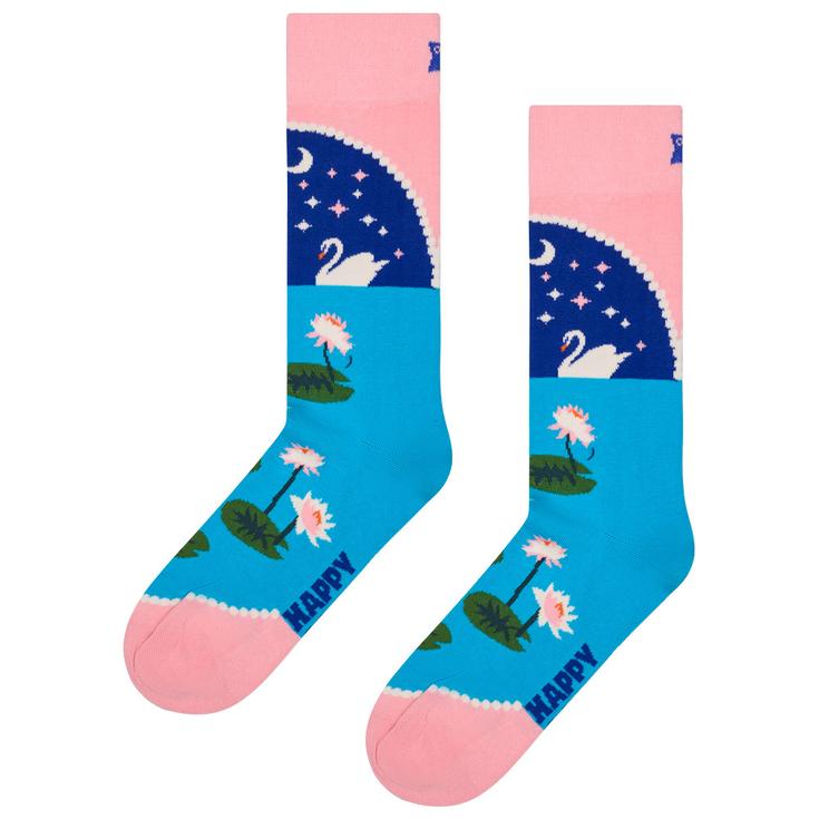 Happy Socks Chaussettes Crew Socks Swan Lake Light Pink Présentation