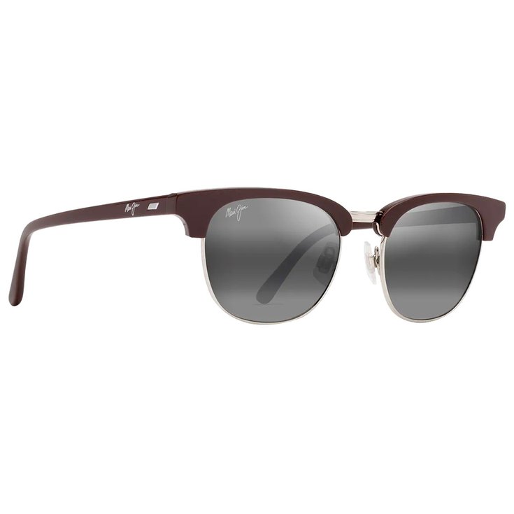 Maui Jim Lunettes de soleil Holomua Shiny Solid Brown Neutral Grey Mineral Superthin Présentation