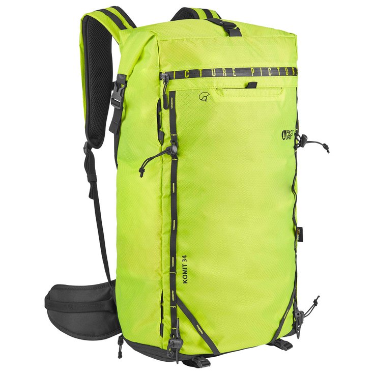 Picture Sac à dos Komit.tr 34 Backpack Acid Lime Présentation