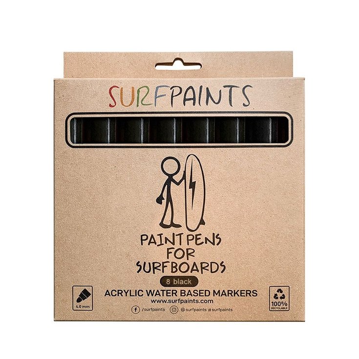 Surfpaints Accessoires divers Surf Pack de 8 Crayons Surf Black Profil