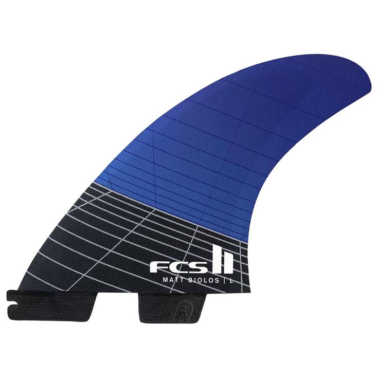 Fcs Ailerons Surf II Matt Biolo Pc Carbon Large Blue Présentation