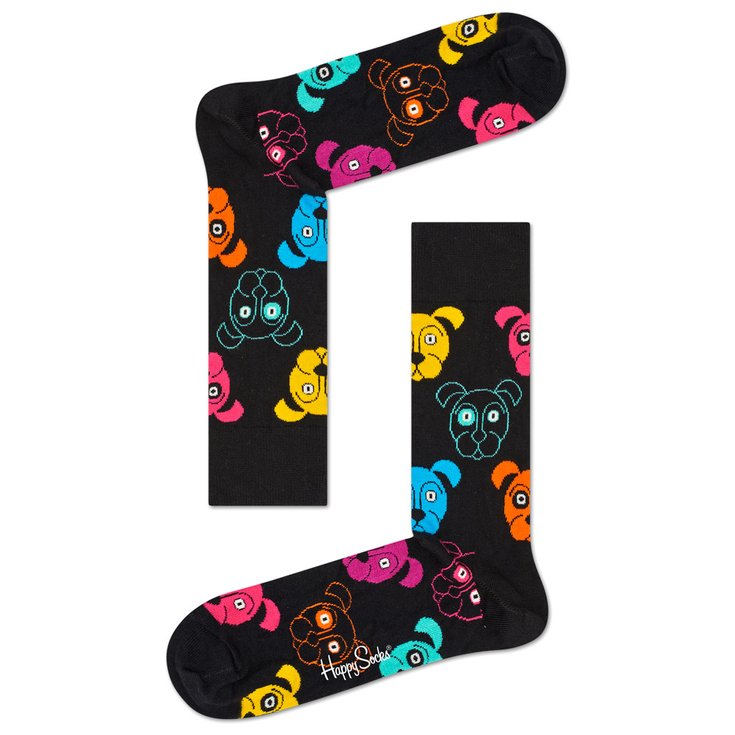Happy Socks Chaussettes Dog Noir Présentation