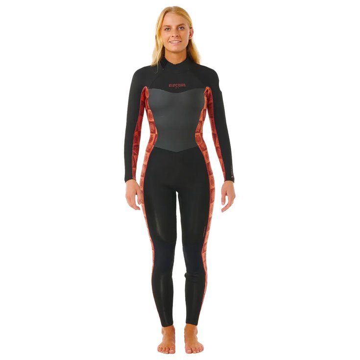 Rip Curl Combinaison Intégrale Dawn Patrol 4/3 Back Zip Sub Rust Présentation