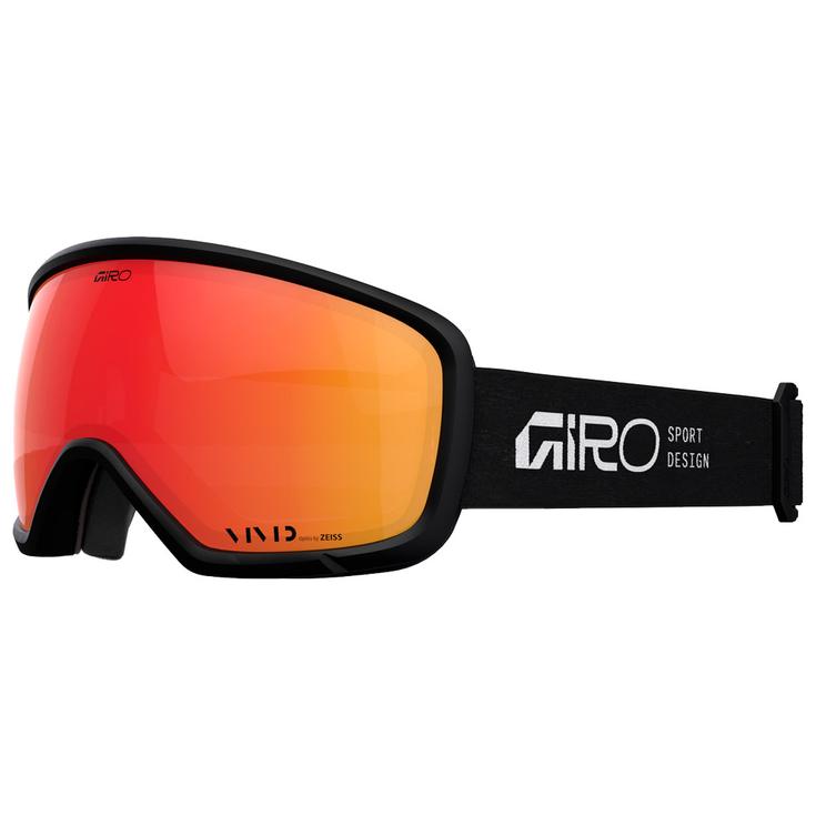 Giro Masque de Ski Ringo Black Stacked Vivid Ember Présentation Giro Masque de Ski Ringo Black Stacked Vivid Ember Présentation