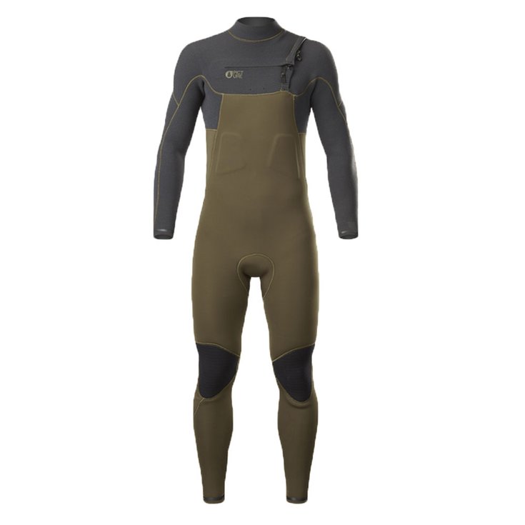 Picture Combinaison Intégrale Equation 4/3mm Flex Skin Front Zip Dark Army Green Présentation