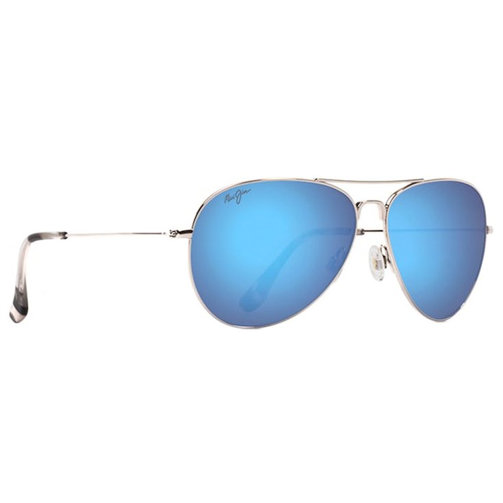 Maui Jim Lunettes de soleil Mavericks Silver Bleu Hawaï MauiPure Présentation