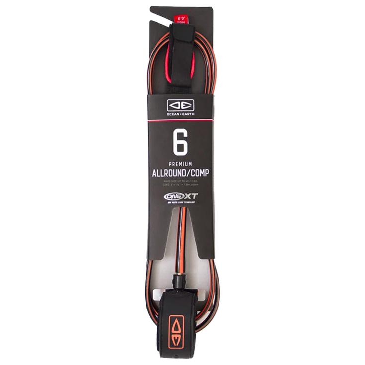 Ocean And Earth Leash Surf Premium All Round Comp One XT Coral Présentation