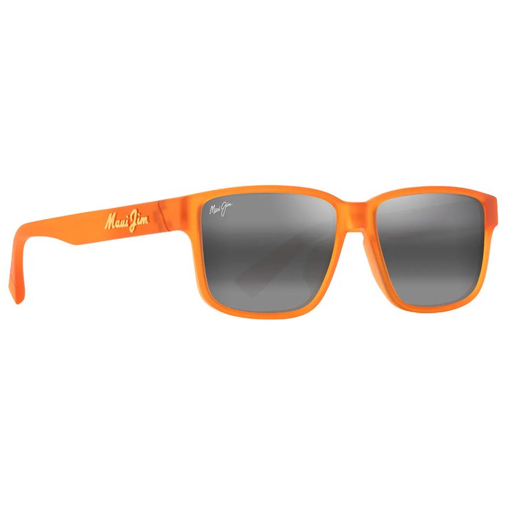 Maui Jim Lunettes de soleil Kuniahi Asian Fit Matte Transparent Orange Neutral Grey MauiPure Présentation