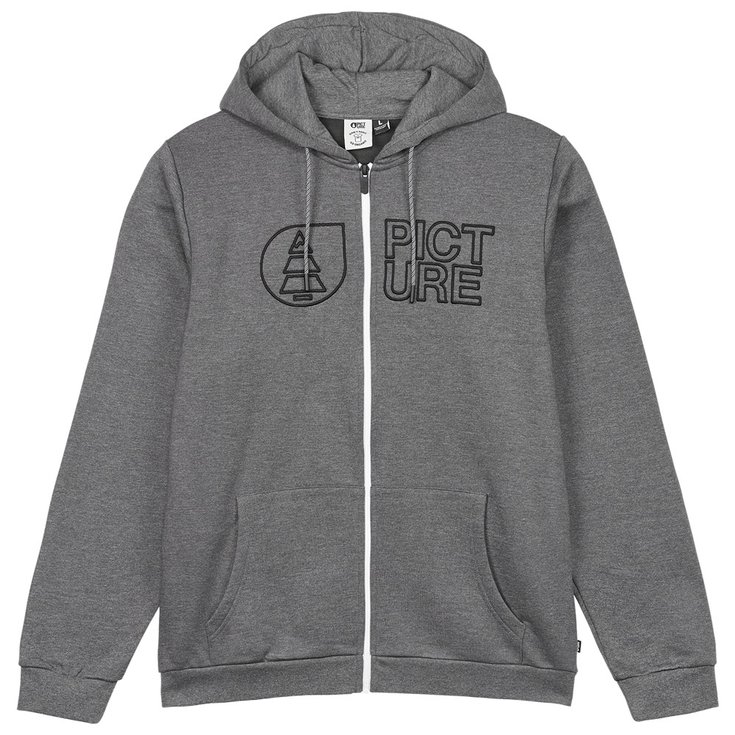 Picture Sweat Basement Zip Hoodie Dark Grey Melange Présentation