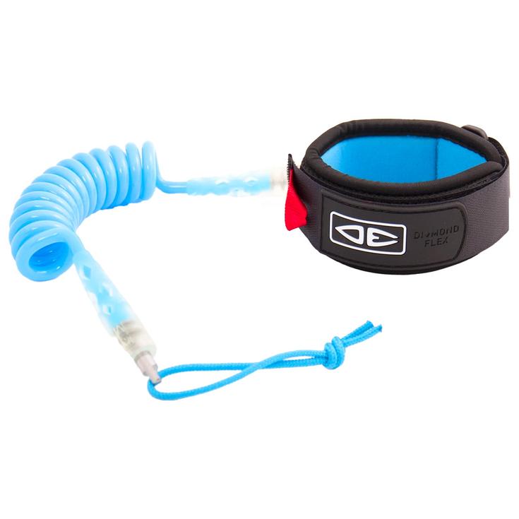 Ocean And Earth Leash Bodyboard Moulded Coil Bicep Blue Présentation
