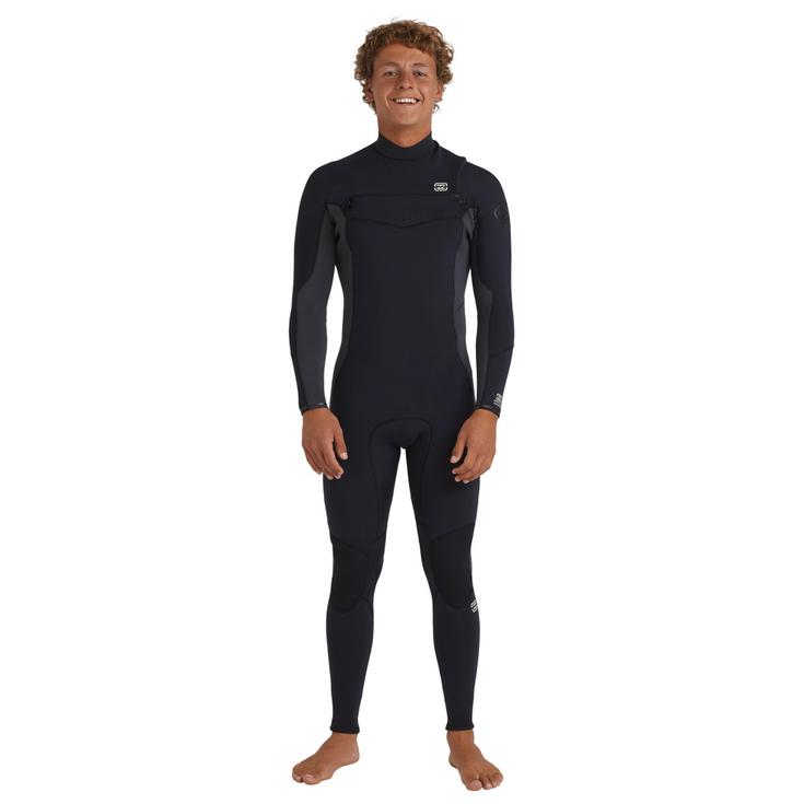 Billabong Combinaison Intégrale 4/3 Absolute Natural Chest Zip Graphite Présentation