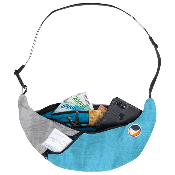 Ticket To The Moon Sac banane Sling Bag Sky Blue Frosty Grey Présentation