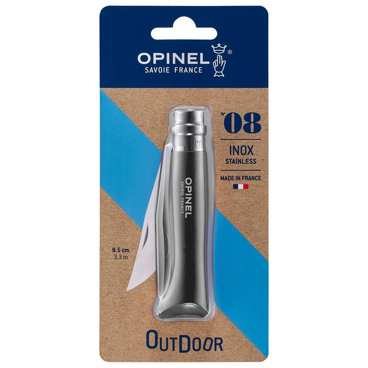 Opinel Couteaux (couverts) N°08 Baroudeur Blister Noir Brun Présentation