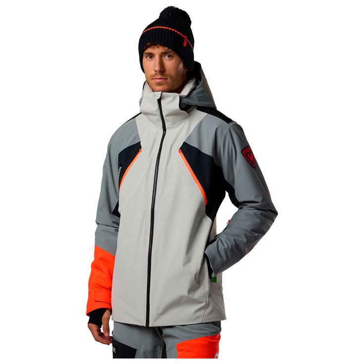 Rossignol Blouson Ski Hero 4 Way Stretch Insulated Light Grey Présentation