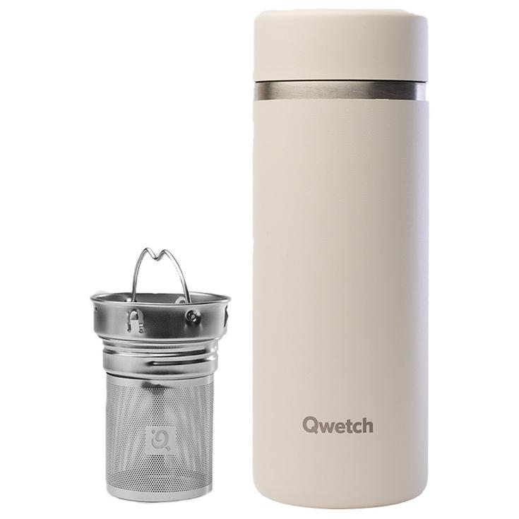 Qwetch Mug Théière Isotherme 400 ml Matt Sable Présentation
